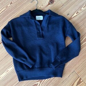 Merino wool collared sweater